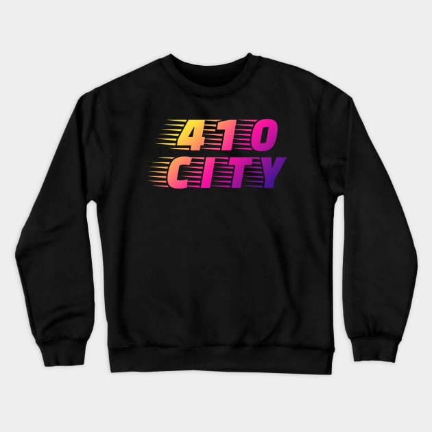 410 CITY FAST RUN DESIGN Crewneck Sweatshirt by The C.O.B. Store